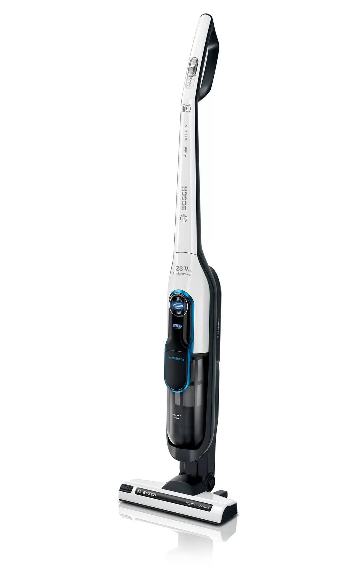 Bosch Hausgeräte BCH86SIL2 Athlet ProSilence 28Vmax Vacuum cleaner, Handstick, Cordless, Operating time up to 6, Vacuum cleaners, White(Blanc/Noir)