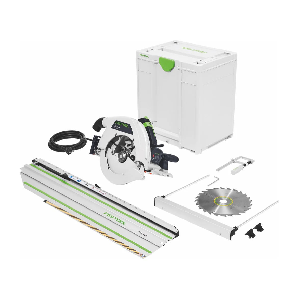 Festool HK 85 EB-Plus-FSK 420 Scie circulaire portative 1900 W 230 mm + Lame HW + Rail de guidage + Systainer - Successeur de 574665 (576142)(défaut)