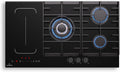 Klarstein MultiChef 5 Plaque Induction Et Gaz - 5 Zones, Flexzone, 10,6 Kw, Commande À Glissière, StopGo, Minuterie, Noir, 87,5 Cm(Noir)
