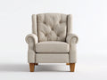 Fauteuil 85x90x105 cm - tissu beige - design classique(Beige)
