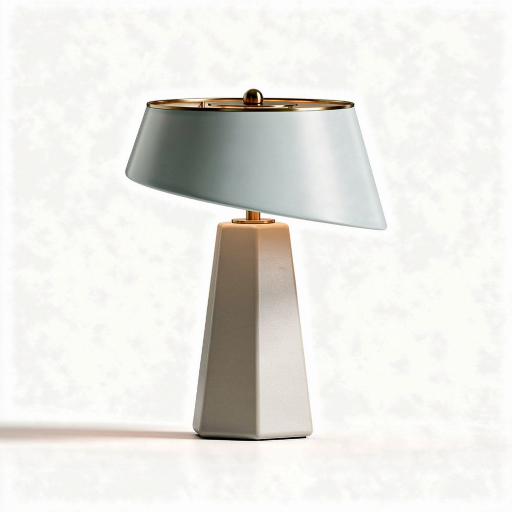 Lampe de table en métal et céramique gris 30 x 30 x 50cm pour intérieur moderne