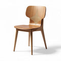 Chaise en bois de hêtre naturel avec assise ronde et dossier ergonomique 45 x 45 x 80cm