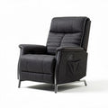 Fauteuil inclinable en tissu gris avec rebord de rangement 80 x 80 x 100cm