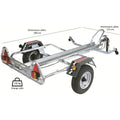 Porte moto Erde Monorail pm310(Argent)