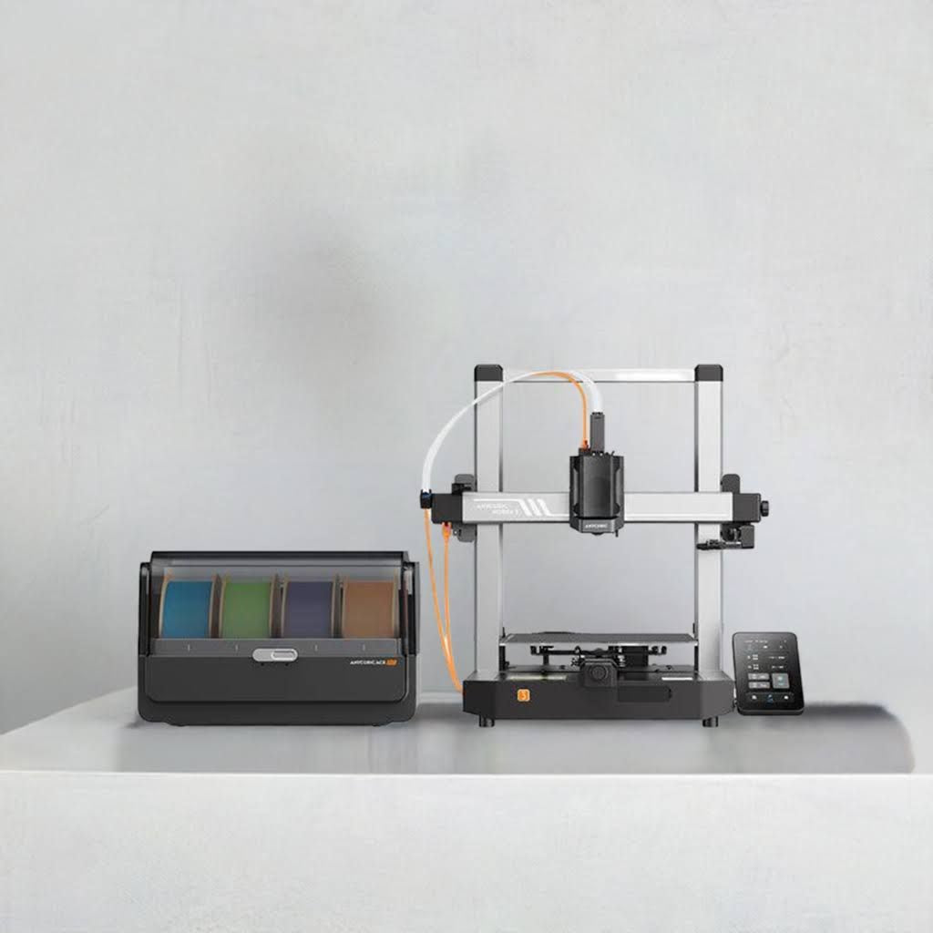 Anycubic Kobra 3 Combo - Imprimante 3D Tout-en-Un avec Outils Multiples et Grande Surface d'Impression(Argent/Noir)