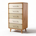 Commode en bois avec cinq tiroirs couleurs pastel dimensions 60 x 40 x 90cm