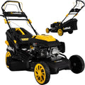 Craftfull Tondeuse Thermique CR-196-30E | 4,4 KW 6 CV | Moteur OHV 190 cm³ | Démarrage électrique – Largeur de Coupe 53 cm, réglable en 7 Positions (CR-196-30E 4,4 KW 6 CV 190 cm³ Jaune)