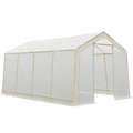 Serre tunnel en acier et PE blanc 600x300x200 cm(Blanc)
