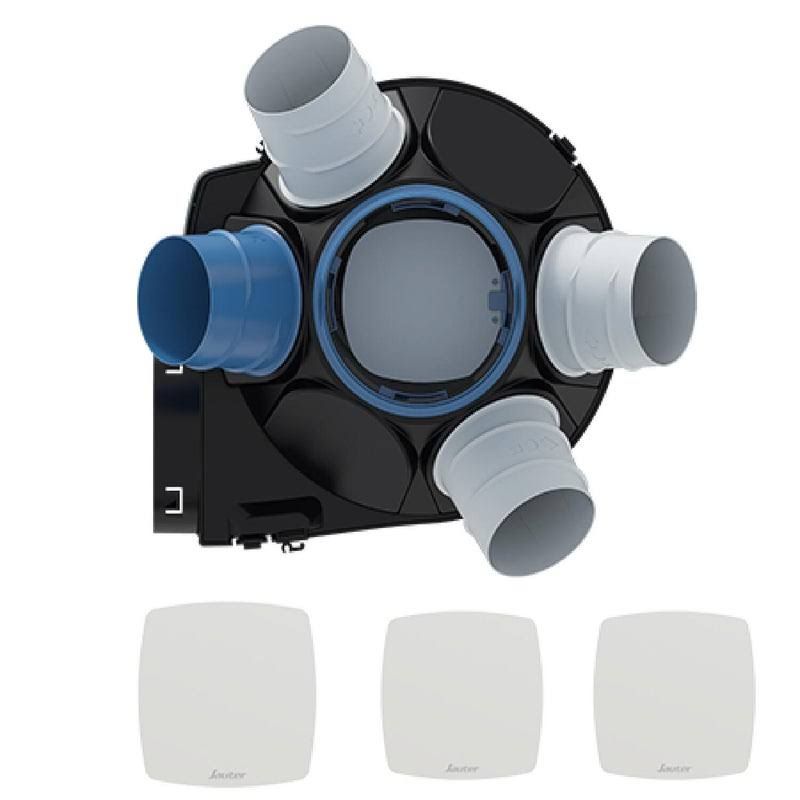 sauter Kit VMC simple flux autoréglable à détection d'humidité Agalina(Noir/Gris/Bleu)