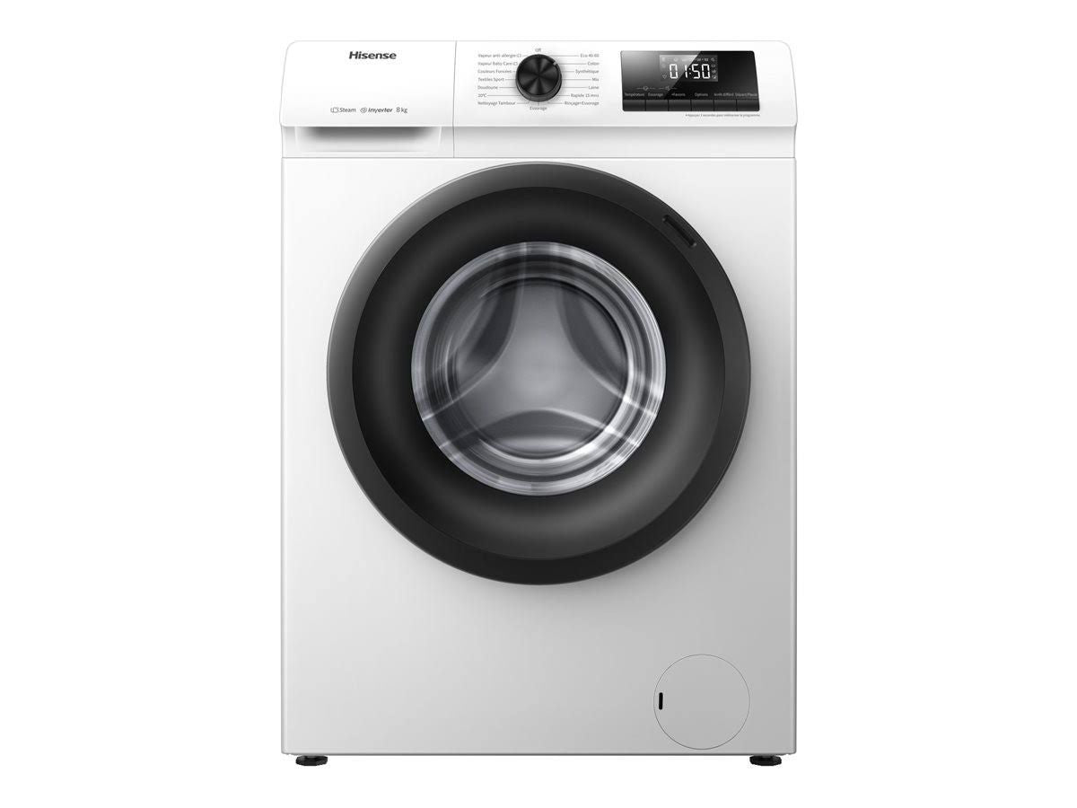 Hisense - washing machine - Model : W814QPM(Blanc/Noir)
