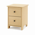 Table de chevet en bois avec 2 tiroirs(Chêne Clair)