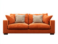 Canapé 2 places tissu 175x95x88 cm - orange - design moderne(Orange)