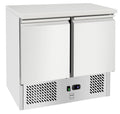 METRO Professional Saladette réfrigérée Positive GSF3600, inox, 90 x 70 x 88 cm, 169 L, froid statique brassé, 220 W, avec serrure, Argenté(Argent)