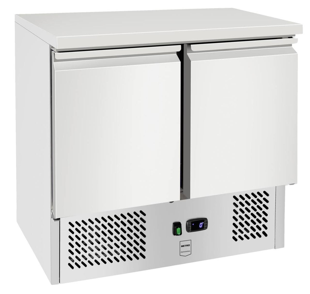 METRO Professional Saladette réfrigérée Positive GSF3600, inox, 90 x 70 x 88 cm, 169 L, froid statique brassé, 220 W, avec serrure, Argenté(Argent)
