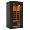 Cabine de sauna infrarouge intérieure en bois noir 90x90x190 cm(Noir)