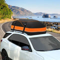 Sac de Toit Voiture Tooluck 425L Coffre de Toit Souple 1000D Tissu D’Oxford et Pvc(Noir/Orange)
