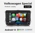zulbceo Pour Vw Golf Mk5 Polo Passat Jetta 7 pouces Android Apple Carplay voiture Gps stéréo radio(Noir)
