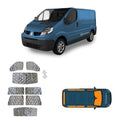 Nrf kit intégral rideaux isolants | trafic 2 toutes les vitres (l2h1 avec double porte-arrières)(Bleu/Gris/Orange)