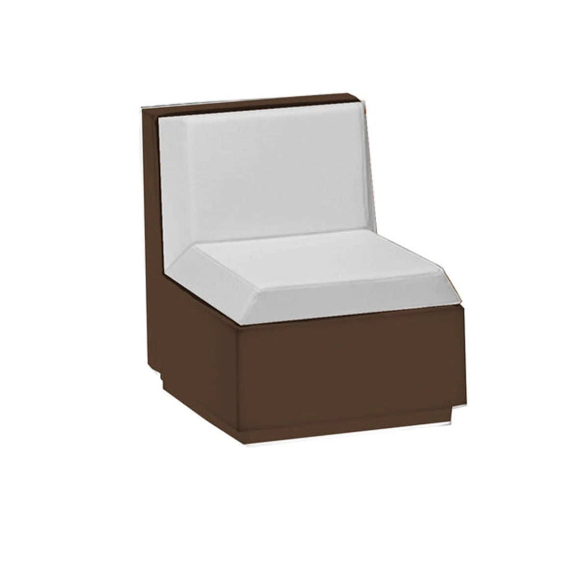 Module Big-Cut, structure en polyéthylène avec coussin extérieur(Normale/Taupe Et Blanc)