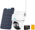 Reolink 3G/4G LTE Camera Surveillance Extérieure avec Carte SIM+microSD 32Go, 5MP Caméra Solaire PT, Détection Intelligente, Vision Nocturne Couleur, Audio Bidirectionnel, Go PT Plus+Panneau Solaire(Blanc)