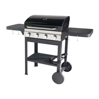 Barbecue gaz GoodHome Tippah 4.0 en acier(Noir/Argent)