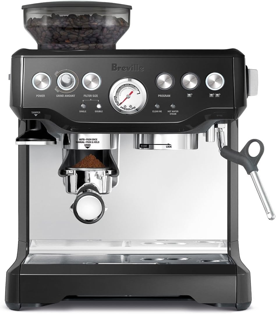 Breville Barista Express Espresso Machine BES870XL, Brushed Stainless Steel(Black Sesame)