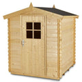 Abri de jardin Klikstrom Mokau bois coloris naturel ép.19 mm surface totale 3,46m²(Naturel/Noir)