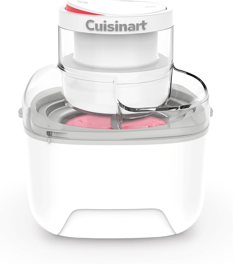Cuisinart Sorbetière Solo Scoops | Machine à glace et crème glacée maison prêtes en 25 minutes | Sorbetière | Machine à yaourt glacé | Compacte, peu encombrante | Bol de barattage de 475 ml | ICEM10(Bol de précongélation 475ml)