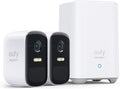 eufy Security eufyCam 2C Pro Camera Surveillance WiFi exterieure sans Fil, Autonomie 180jours, Résolution 2K, Vision Nocturne, sans Frais mensuels, Kit 2 caméras(Gray/White)