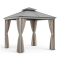 Pavillon en aluminium gris taupe(Gris/Taupe)