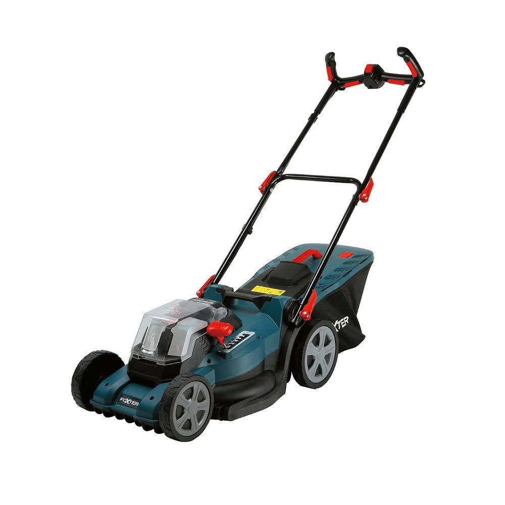 Tondeuse à batterie poussée 2x20V - Sélection d'Experts - Foxter(Bleu/Noir/Rouge)